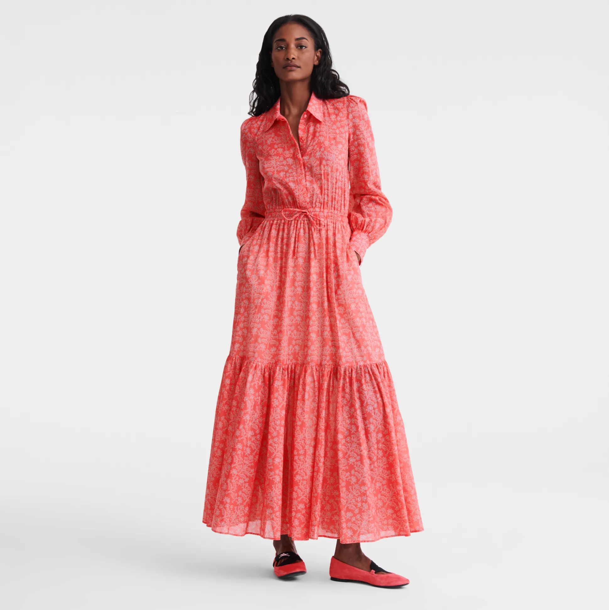 baumwollvoile__lorbeer_1-1.webp Longchamp Baumwollvoile - Lorbeer^Damen Kleider & Röcke