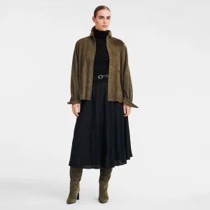 Longchamp Gerades Hemd aus Leder^Damen Tops & Blusen