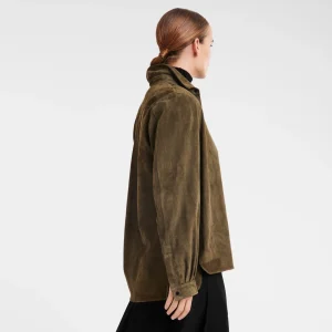 Longchamp Gerades Hemd aus Leder^Damen Tops & Blusen