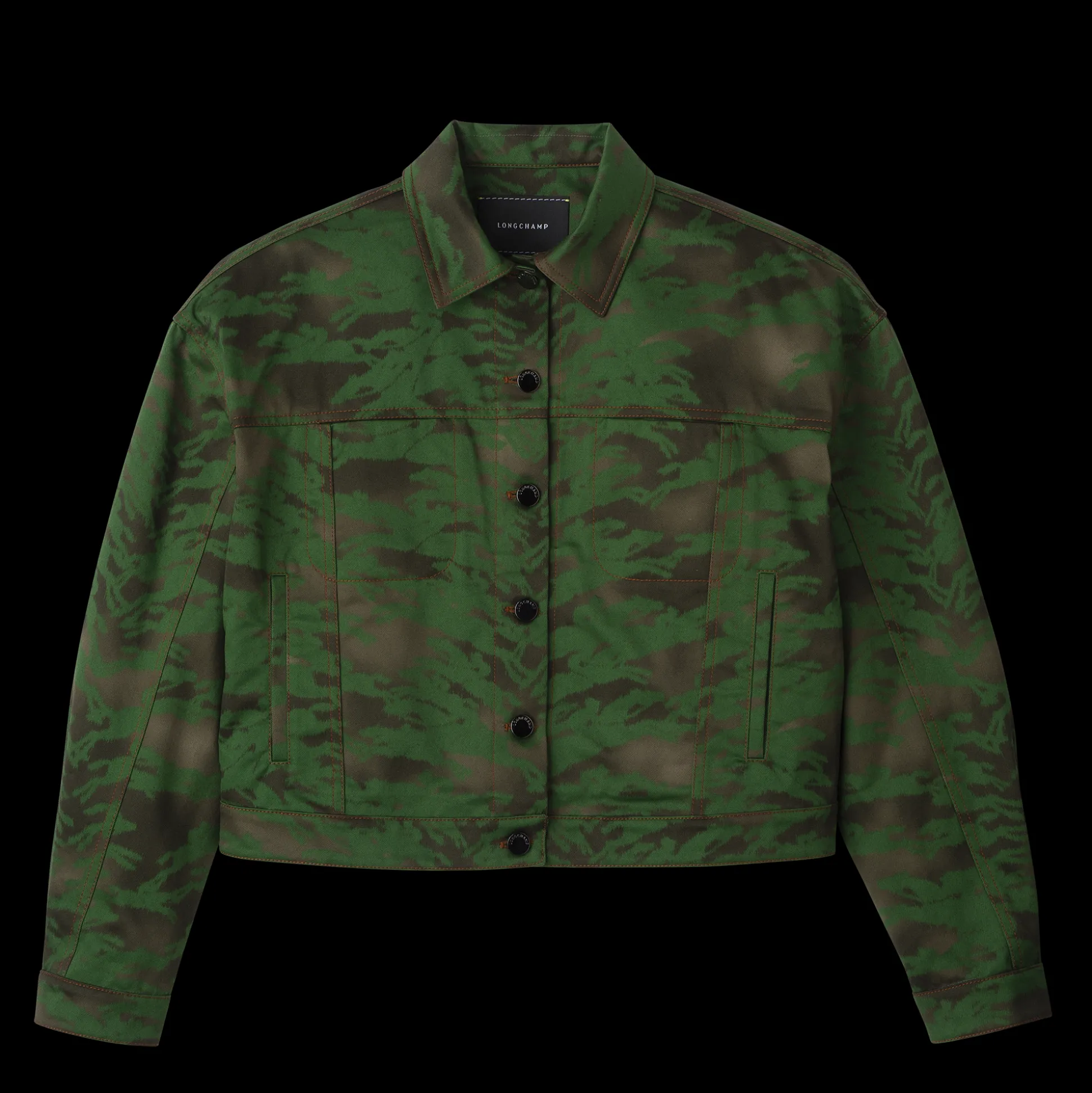 kurze_jacke_mit_steppnhten_0-1.webp Longchamp Kurze Jacke mit Steppnähten^Damen Mäntel & Jacken