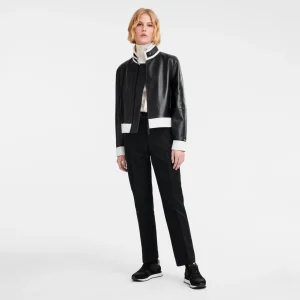 Longchamp Kurzer Blouson aus Leder^Damen Mäntel & Jacken