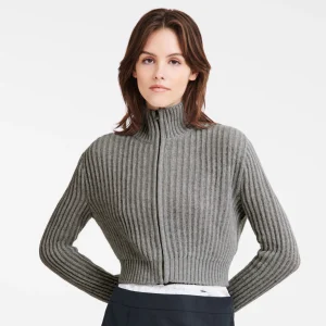 Longchamp Kurzer Cardigan mit Reißverschlusskragen^Damen Tops & Blusen | Strick