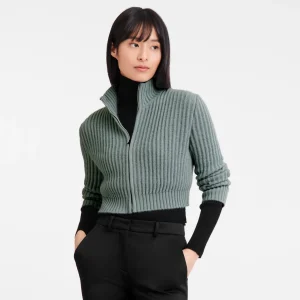 Longchamp Kurzer Cardigan mit Reißverschlusskragen^Damen Tops & Blusen | Strick