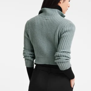 Longchamp Kurzer Cardigan mit Reißverschlusskragen^Damen Tops & Blusen | Strick