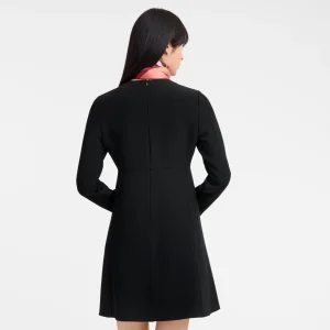 Longchamp Kurzes Kleid mit Cut-Out mit Logo-Motiv^Damen Kleider & Röcke