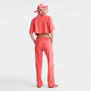 Longchamp Kurztop aus Leder^Damen Tops & Blusen