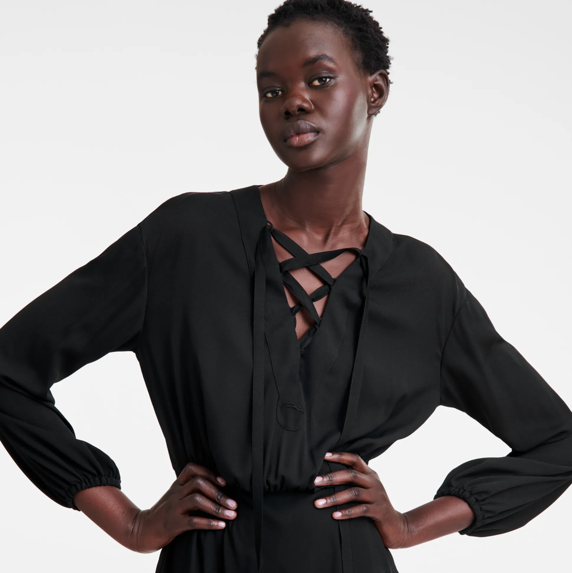 langes_kleid_3-4.webp Longchamp Langes Kleid^Damen Kleider & Röcke