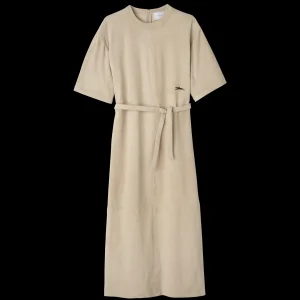 Longchamp Langes Kleid aus Leder^Damen Kleider & Röcke