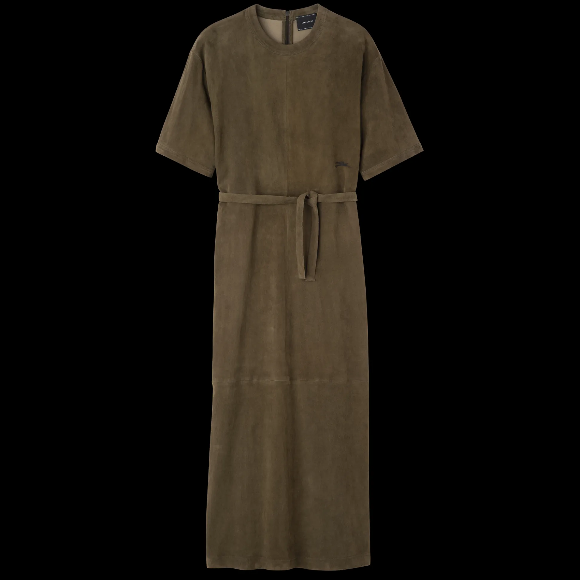 langes_kleid_aus_leder_0.webp Longchamp Langes Kleid aus Leder^Damen Kleider & Röcke