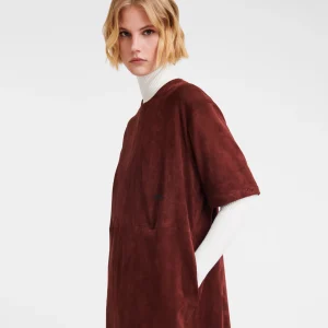 Longchamp Langes Kleid aus Leder^Damen Kleider & Röcke