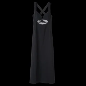 Longchamp Langes Kleid mit Gürtel-Patch^Damen Kleider & Röcke