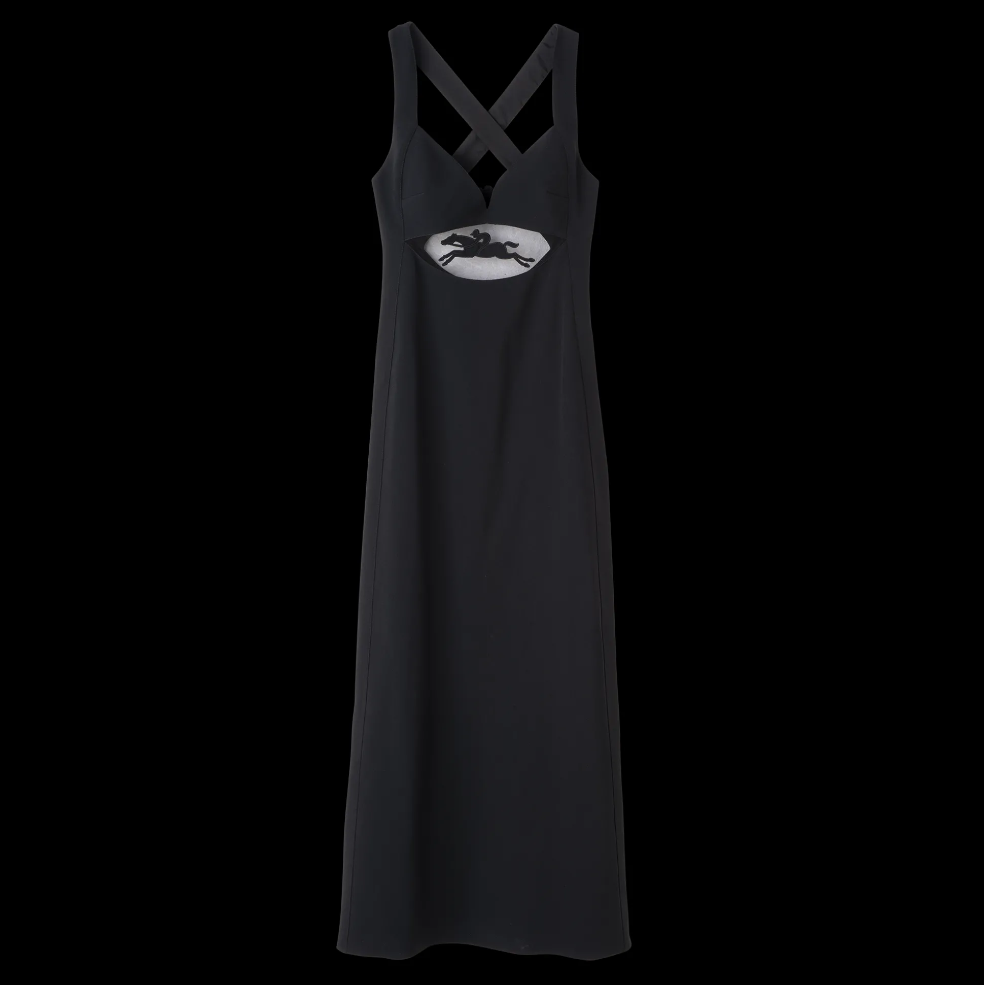 langes_kleid_mit_grtelpatch_0.webp Longchamp Langes Kleid mit Gürtel-Patch^Damen Kleider & Röcke