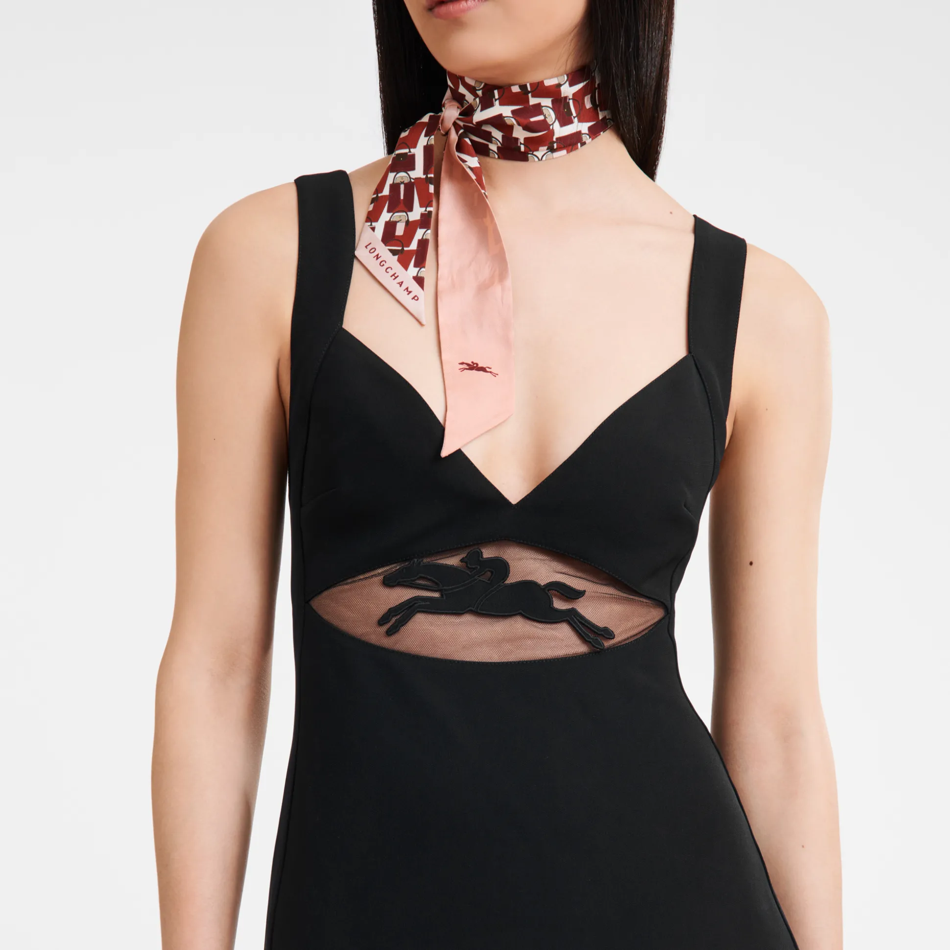 langes_kleid_mit_grtelpatch_3.webp Longchamp Langes Kleid mit Gürtel-Patch^Damen Kleider & Röcke