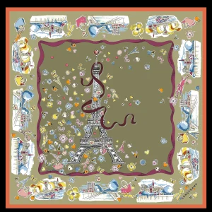 Longchamp Seidenschal 50^Damen Seidentücher