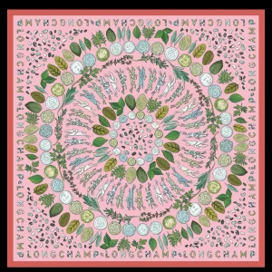 Longchamp Seidenschal 90^Damen Seidentücher