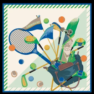 Longchamp Seidenschal 90^Damen Seidentücher