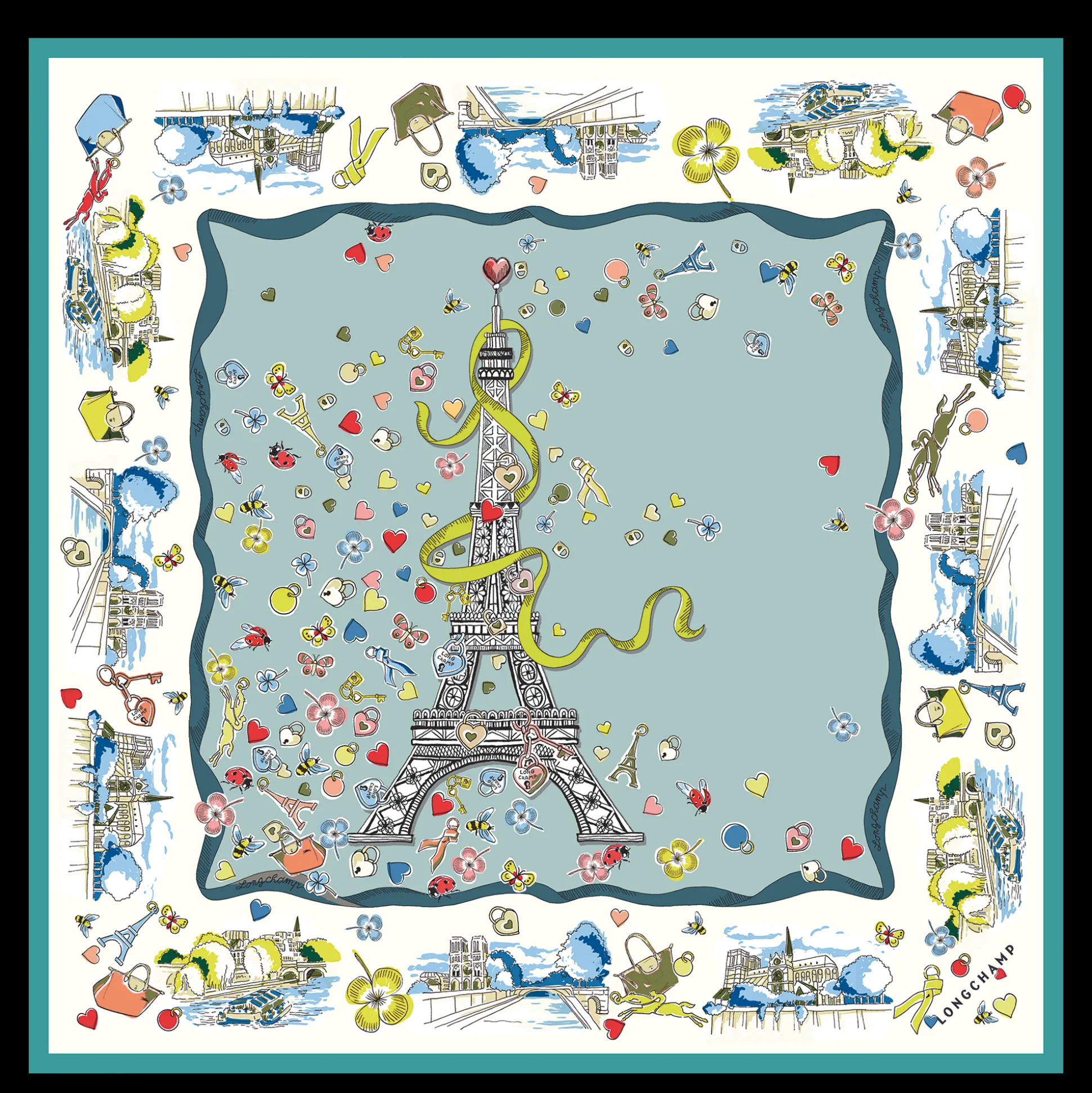 seidenschal__0.webp Longchamp Seidenschal 50^Damen Seidentücher