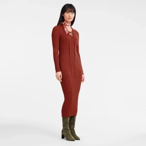 Longchamp Tailliertes Maxikleid^Damen Strick | Kleider & Röcke